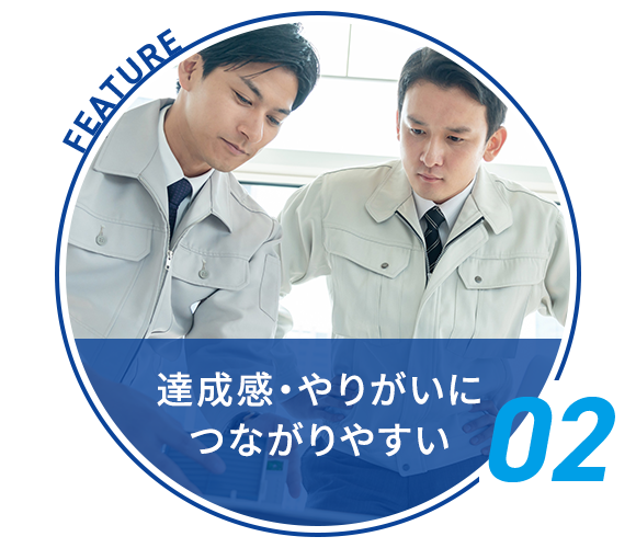 達成感・やりがいにつながりやすい
